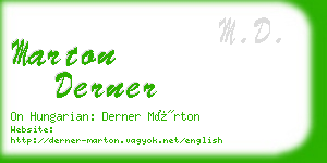 marton derner business card